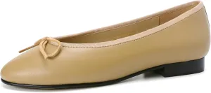 Euphoria Genuine Lambskin Bow Ballet Flats