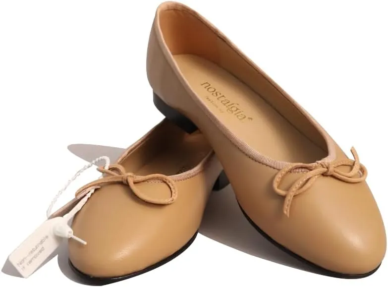 Euphoria Genuine Lambskin Bow Ballet Flats