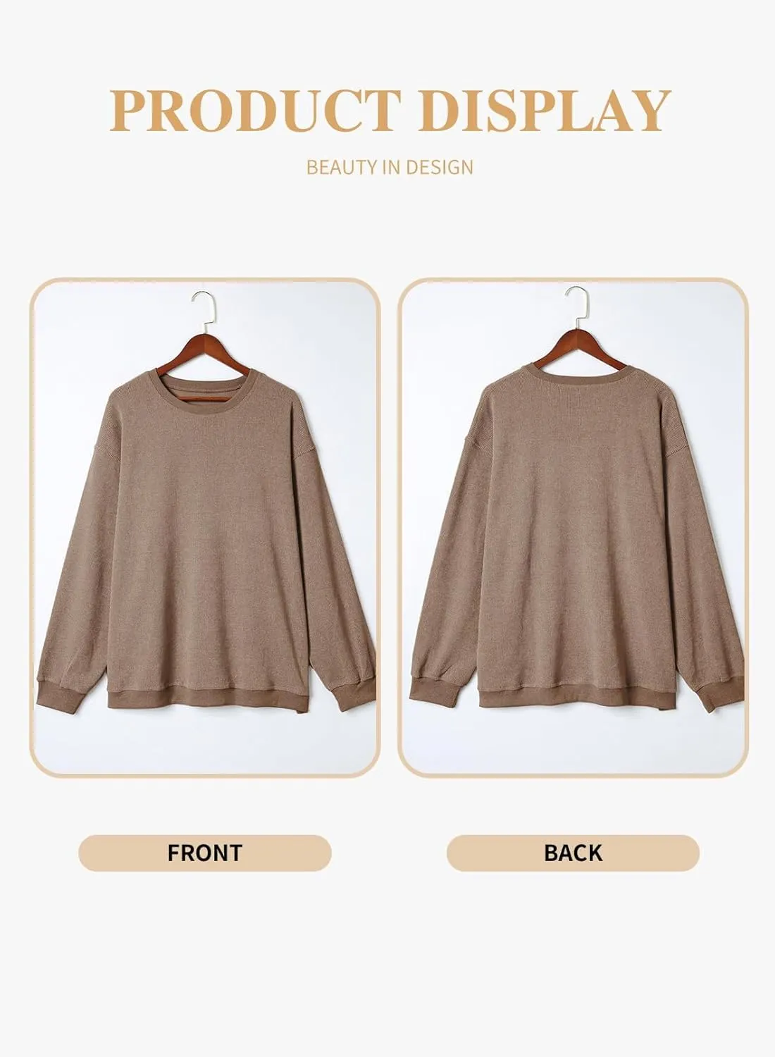 Eytino Women Plus Size Sweatshirts Long Sleeve Crew Neck Casual Oversized Soft Pullover Tops Shirts(1X-5X)