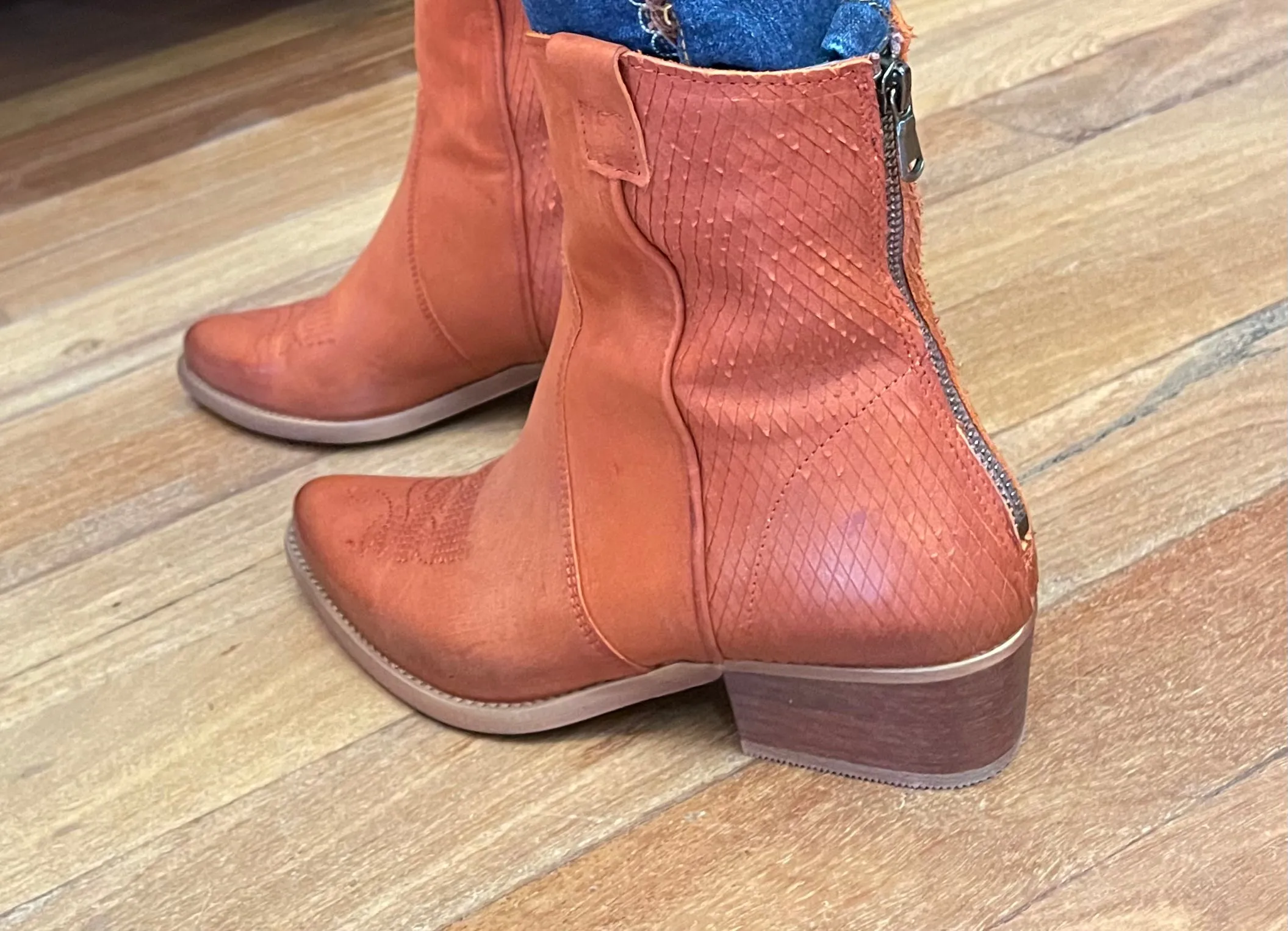 FELMINI ankle boots with back zip WERE $289