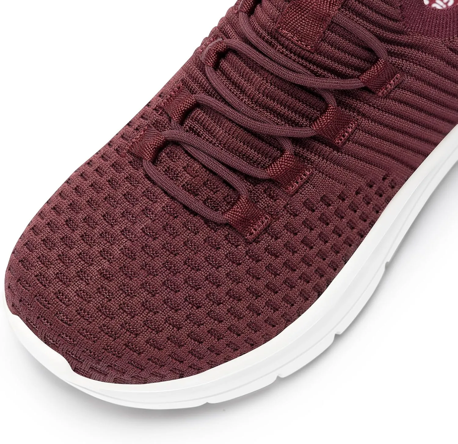 FitVille Walking Shoes Womens Slip on Walking Sneakers Lightweight Wide Width for Flat Feet Plantar Fasciitis Heel Pain Relief - Cloud Walker V15