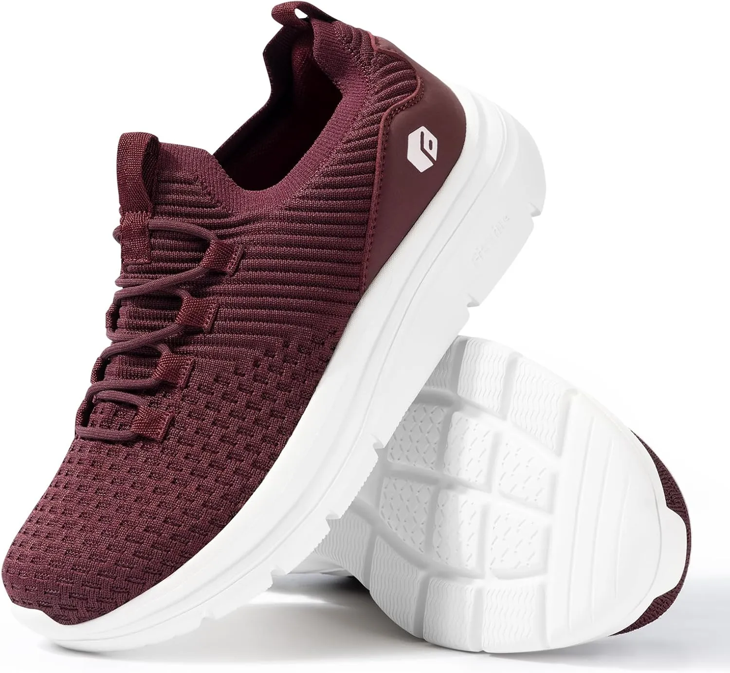 FitVille Walking Shoes Womens Slip on Walking Sneakers Lightweight Wide Width for Flat Feet Plantar Fasciitis Heel Pain Relief - Cloud Walker V15