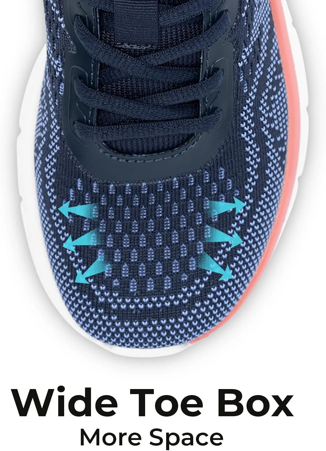 FitVille Women's Walking Shoes Wide Width Sneakers Wide Shoes for Women Foot Pain Relief - Cloud Walker V8