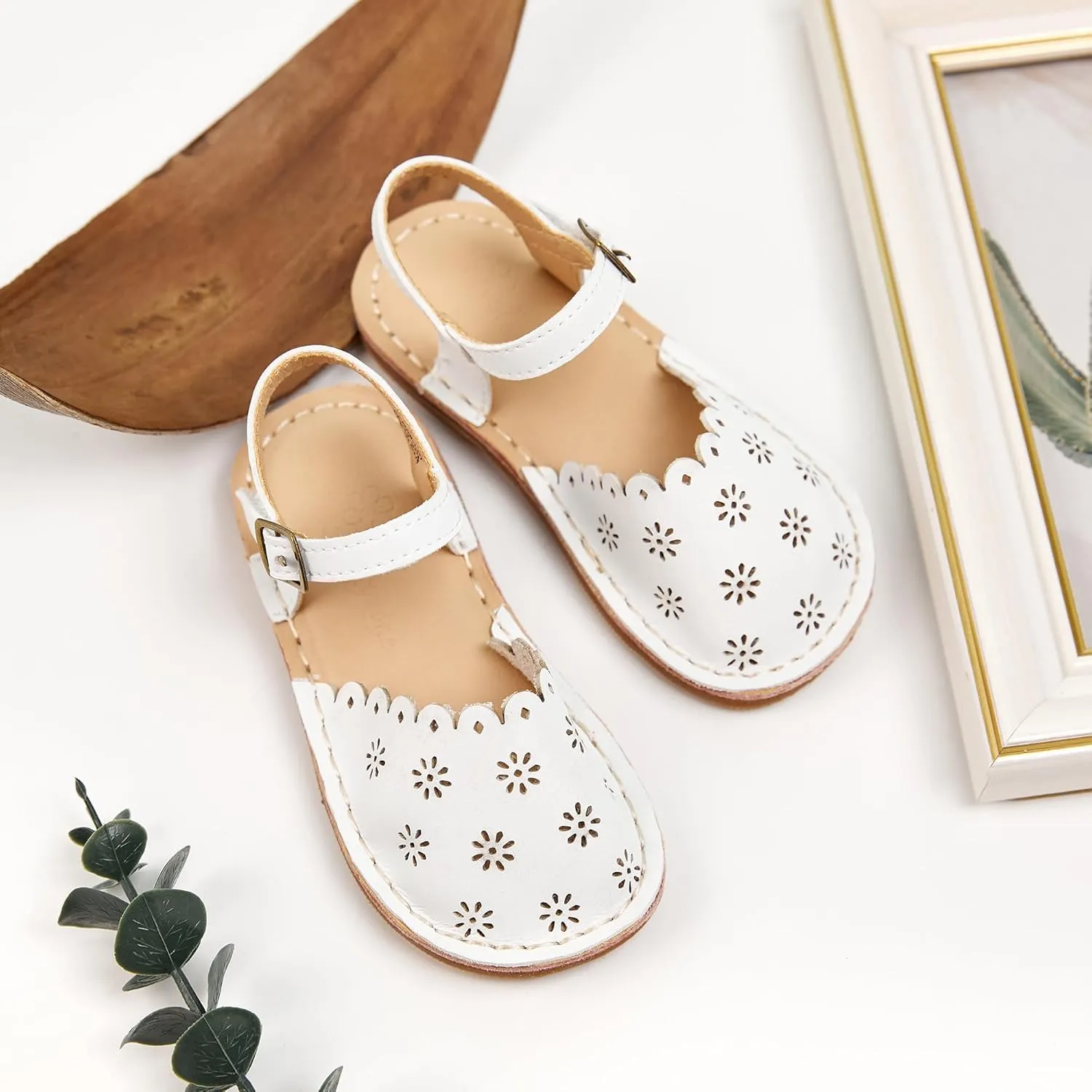Flaryzone Toddler/Little Kids' Classic Rome Open-Toe Flat Sandals