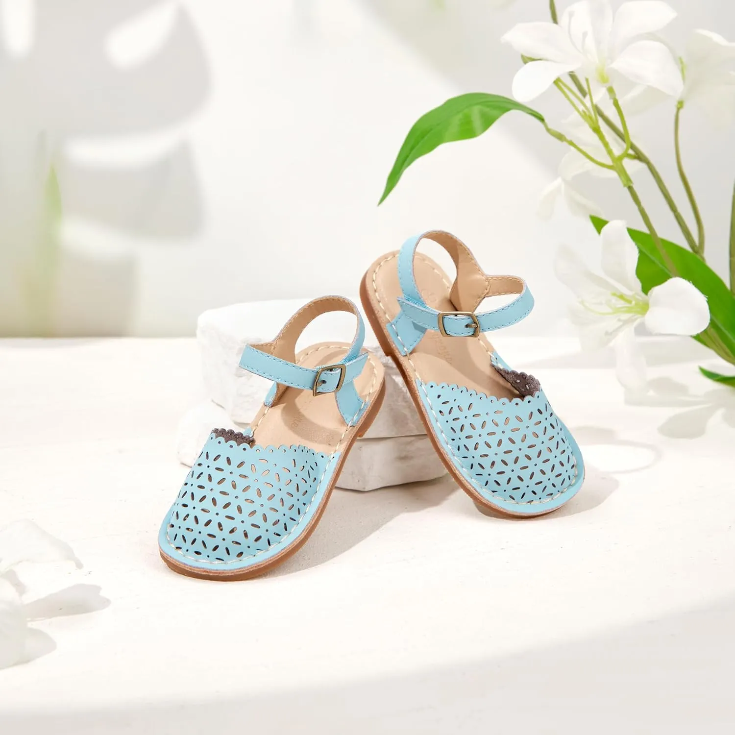 Flaryzone Toddler/Little Kids' Classic Rome Open-Toe Flat Sandals