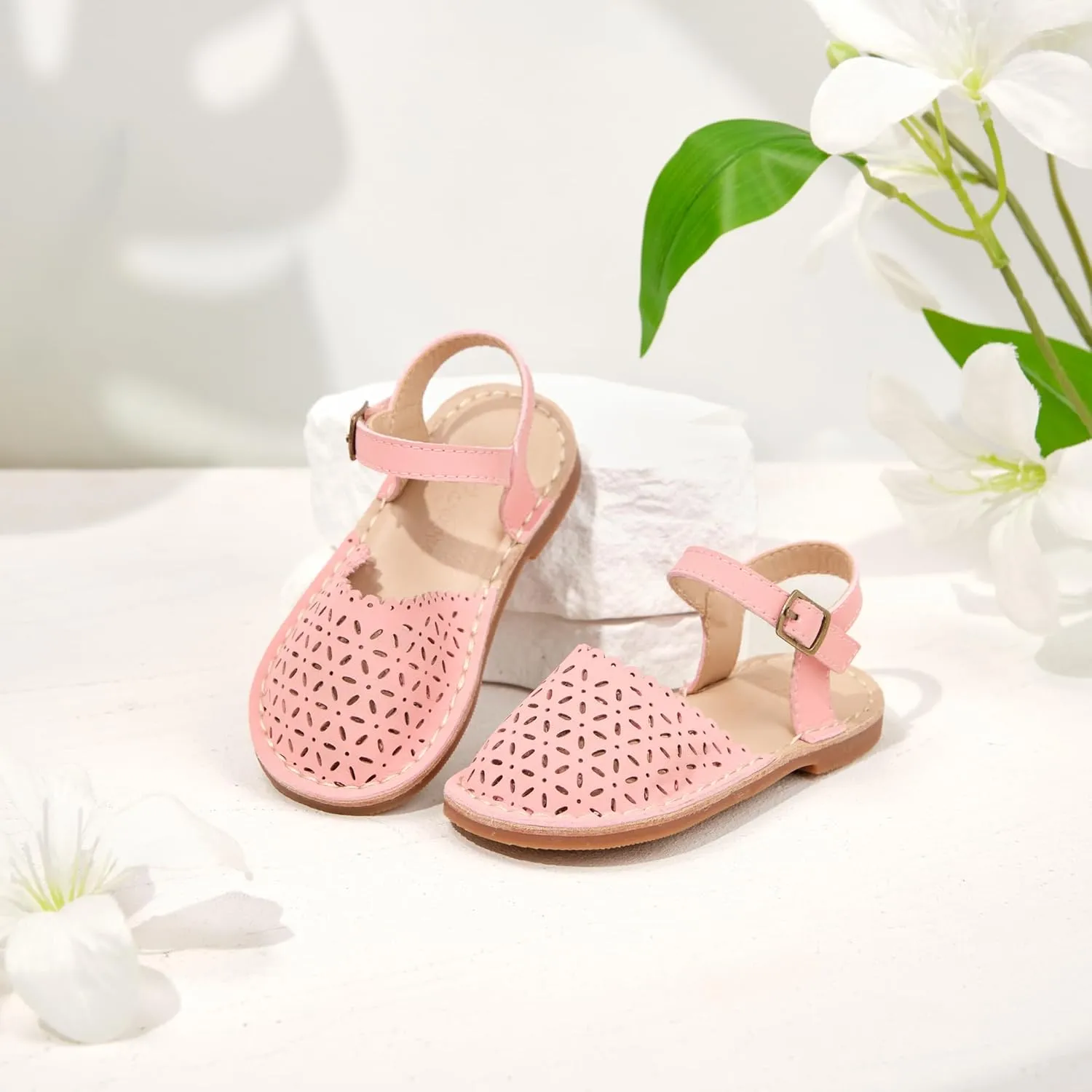 Flaryzone Toddler/Little Kids' Classic Rome Open-Toe Flat Sandals
