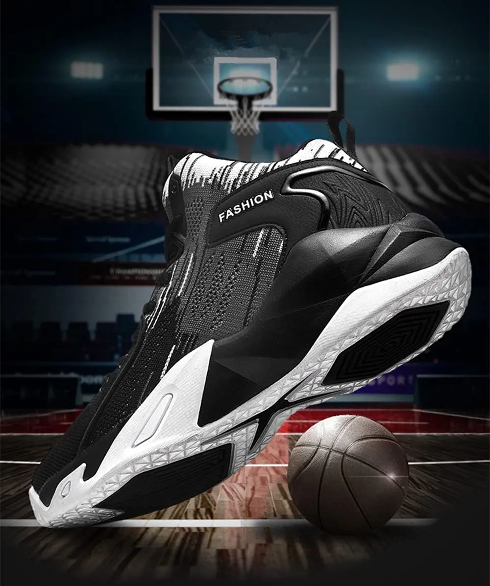Floette Mens Fashion High Top Basketball Shoes Breathable Casual Walk Athletic Basketball Sneakers