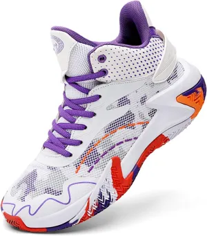 Floette Mens Fashion High Top Basketball Shoes Breathable Casual Walk Athletic Basketball Sneakers
