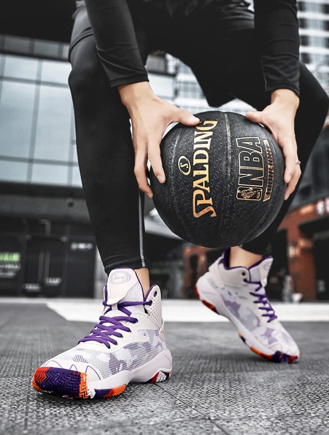 Floette Mens Fashion High Top Basketball Shoes Breathable Casual Walk Athletic Basketball Sneakers