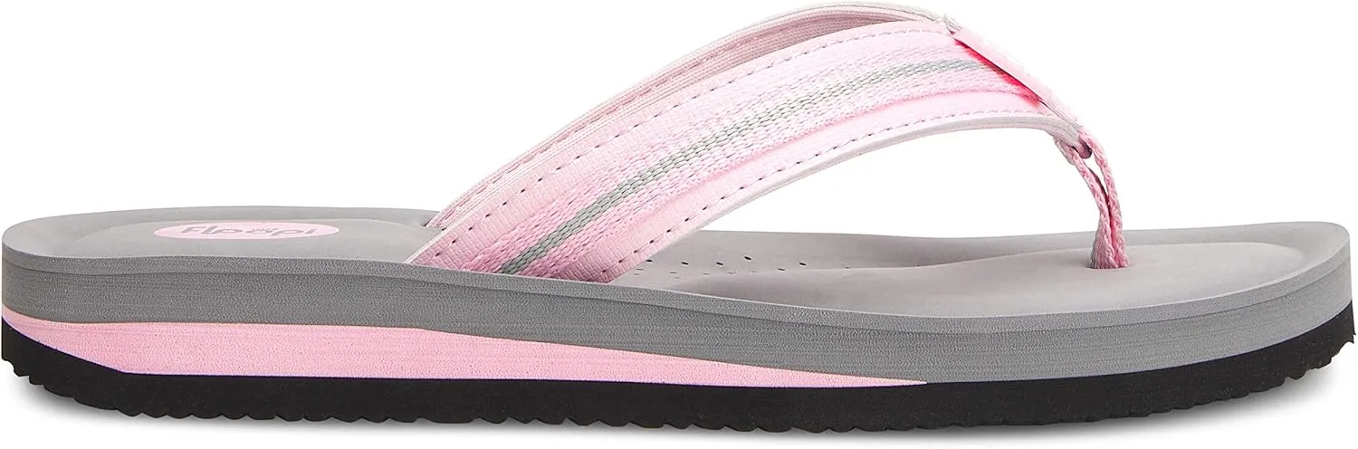 Floopi Flip Flops for Women Casual Thong Womens Sandals Comfort Heel Cushion, Ladies Beach Sandals with Indoor & Outdoor Anti Skid Soles