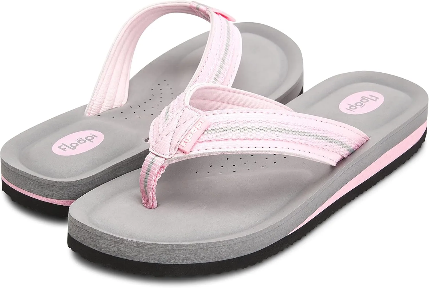 Floopi Flip Flops for Women Casual Thong Womens Sandals Comfort Heel Cushion, Ladies Beach Sandals with Indoor & Outdoor Anti Skid Soles