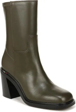 Franco Sarto Women's Penelope Mid Calf Chunky Heel Bootie Boot