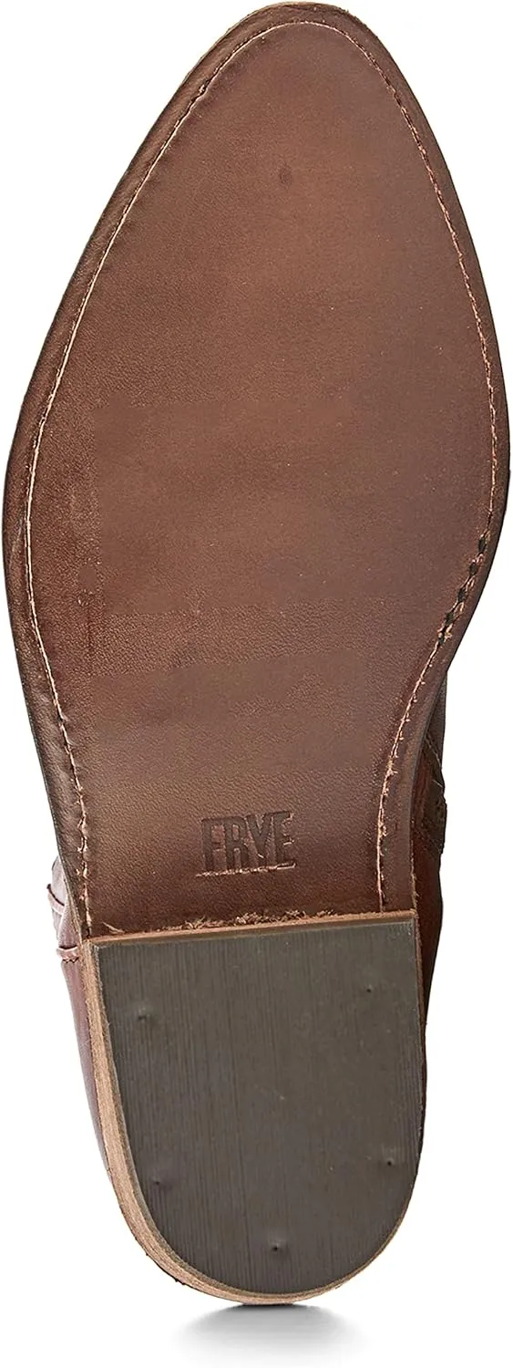 Frye Billy Inside Zip Booties for Women Crafted from Antiqued Leather with Wellington Stitchwork, Brass Hardware - 5 ¾” Shaft