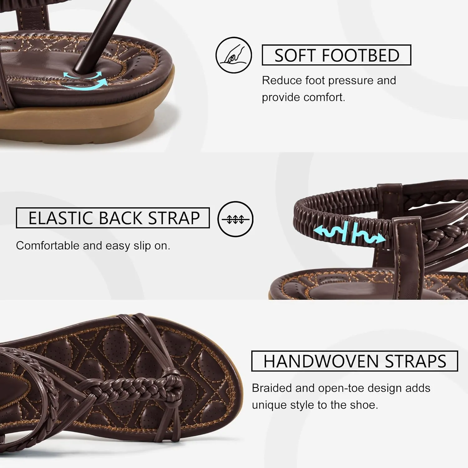 FUDYNMALC Womens Flat Sandals Summer: Trendy Beach Dress Shoes 2025 Casual Comfortable Walking Gladiator Footwear