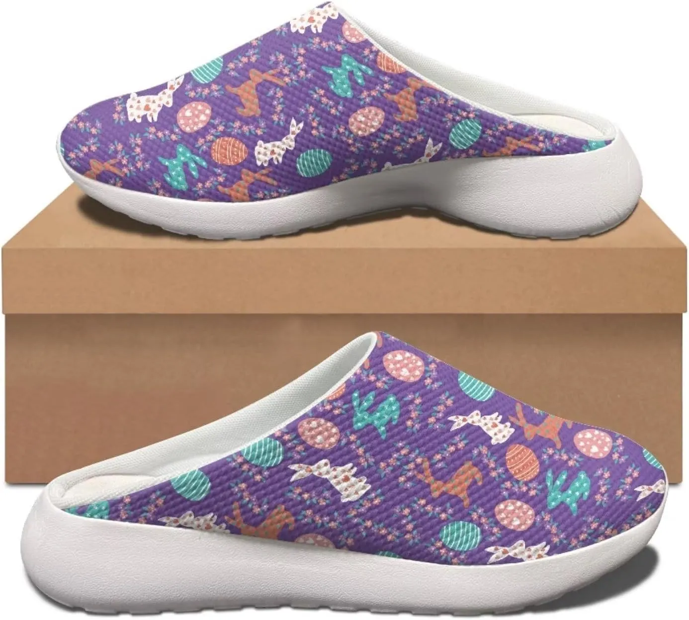 Garden Clogs Womens Garden Shoes Mesh Garden Slippers Rubber Sole Garden Loafers