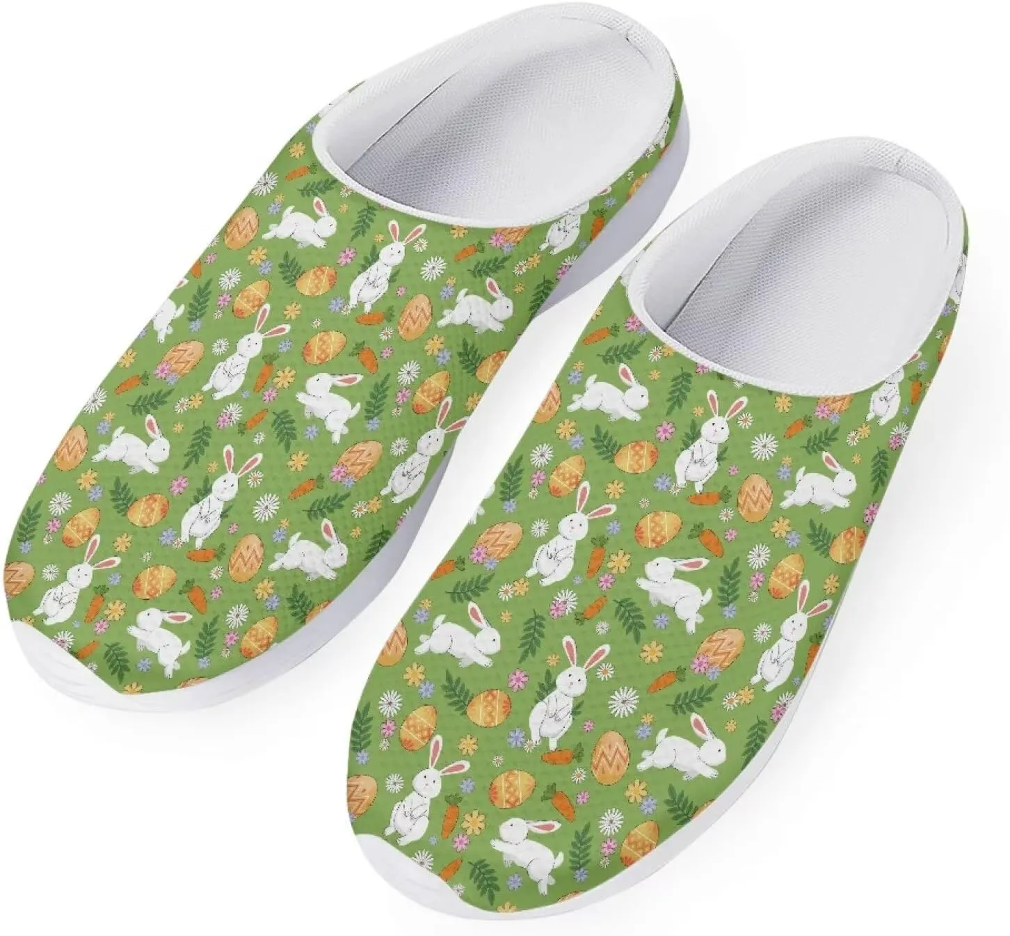 Garden Clogs Womens Garden Shoes Mesh Garden Slippers Rubber Sole Garden Loafers