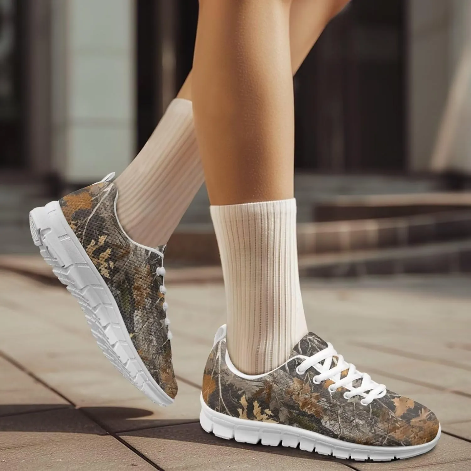 GIFTPUZZ Camo Sneakers Breathable Mesh & Shock-Absorbing Sole for Outdoor/Tactical Use (Men/Women) Size 39-48