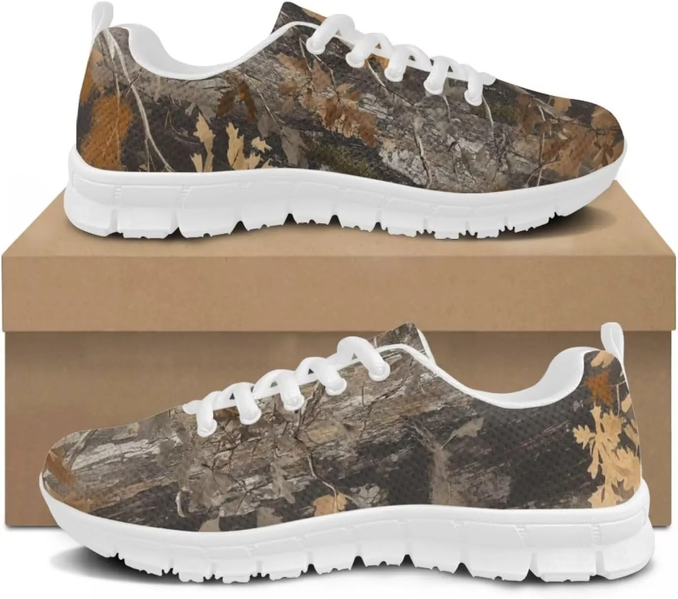 GIFTPUZZ Camo Sneakers Breathable Mesh & Shock-Absorbing Sole for Outdoor/Tactical Use (Men/Women) Size 39-48