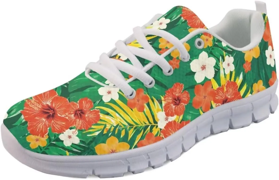 GIFTPUZZ Men's Sneakers Tropical Women's Athletic Shoes Men's Shoes Breathable Sneakers with Breathable Mesh