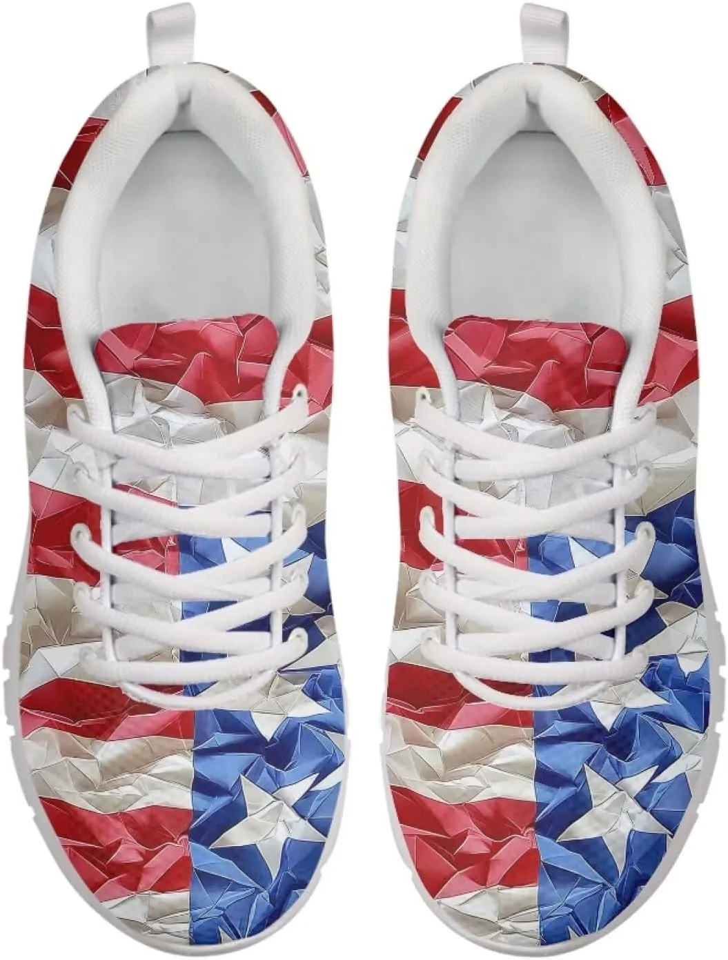 GIFTPUZZ Unisex Outdoor Trainers Sneaker and Walking Shoes Women Men Independence Day Party Shoes Size 39-48