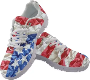 GIFTPUZZ Unisex Outdoor Trainers Sneaker and Walking Shoes Women Men Independence Day Party Shoes Size 39-48