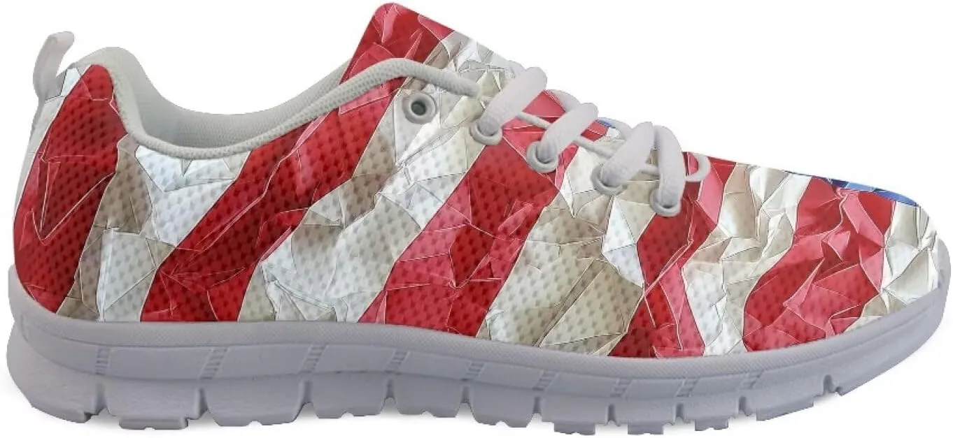 GIFTPUZZ Unisex Outdoor Trainers Sneaker and Walking Shoes Women Men Independence Day Party Shoes Size 39-48