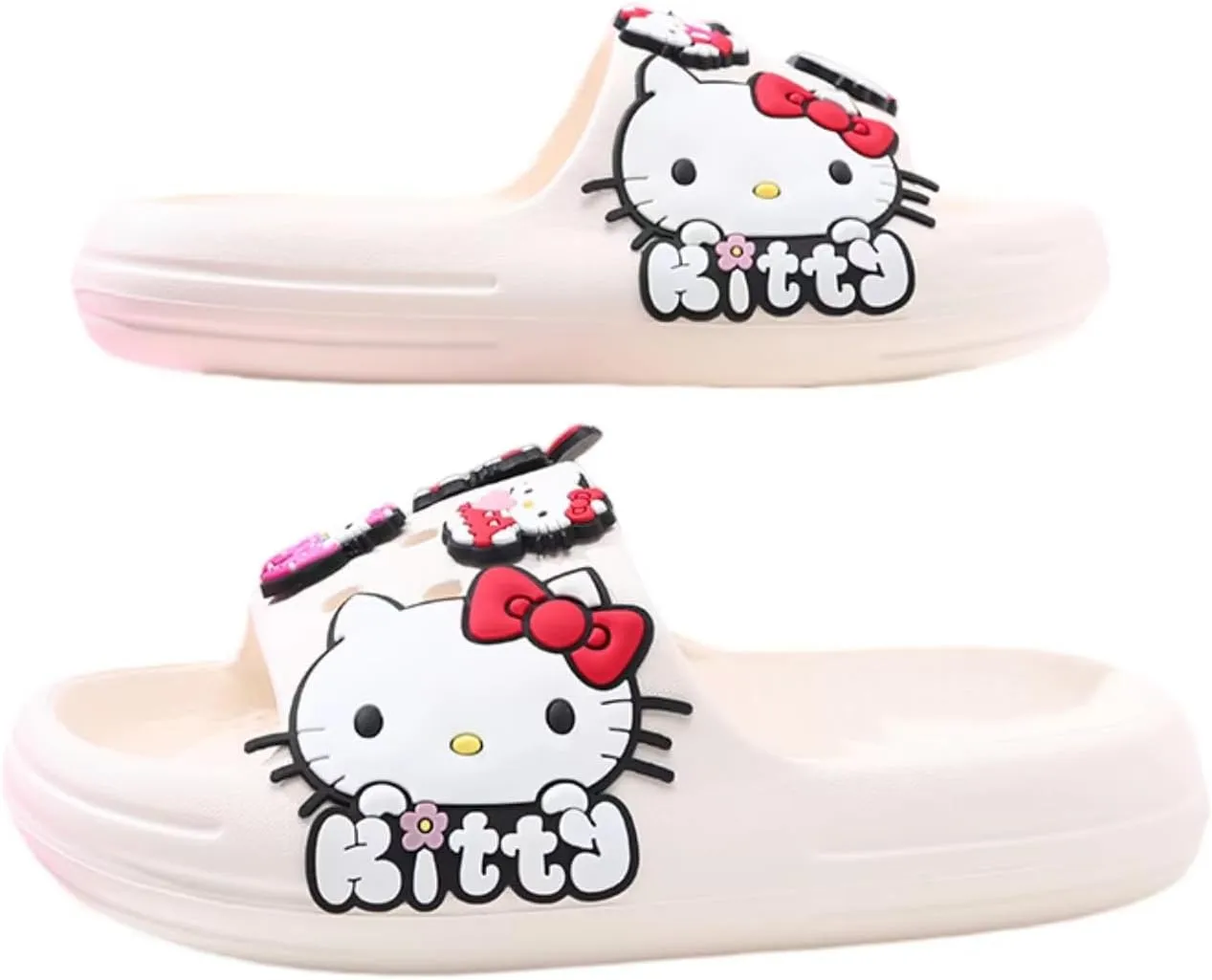 Girls' Shower Slippers, Non-Slip Lightweight EVA Clogs, Open-Toe Bathroom Slides, Indoor and Outdoor Summer Sandals