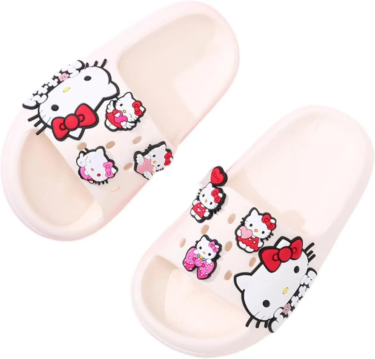 Girls' Shower Slippers, Non-Slip Lightweight EVA Clogs, Open-Toe Bathroom Slides, Indoor and Outdoor Summer Sandals
