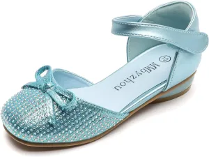 Grils Dress Shoes Glitter Shoes for Toddler Girls Flower Girl Shoes for Wedding Ballet Flats Party School Shoes (Toddler/Little Kid)