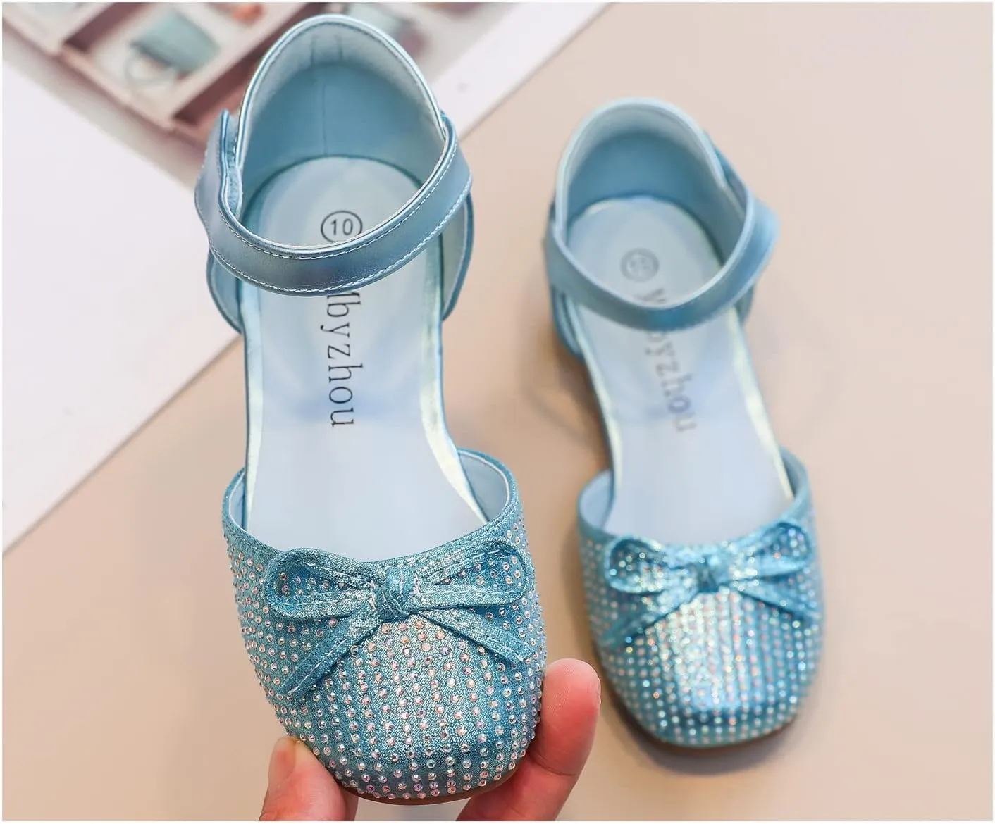 Grils Dress Shoes Glitter Shoes for Toddler Girls Flower Girl Shoes for Wedding Ballet Flats Party School Shoes (Toddler/Little Kid)