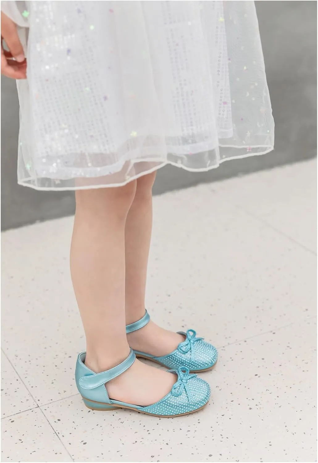 Grils Dress Shoes Glitter Shoes for Toddler Girls Flower Girl Shoes for Wedding Ballet Flats Party School Shoes (Toddler/Little Kid)
