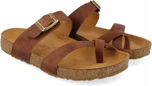 HAFLINGER Unisex-Adult Summer Leather Comfort Anatomic Footbeds Straps Juno Sandals