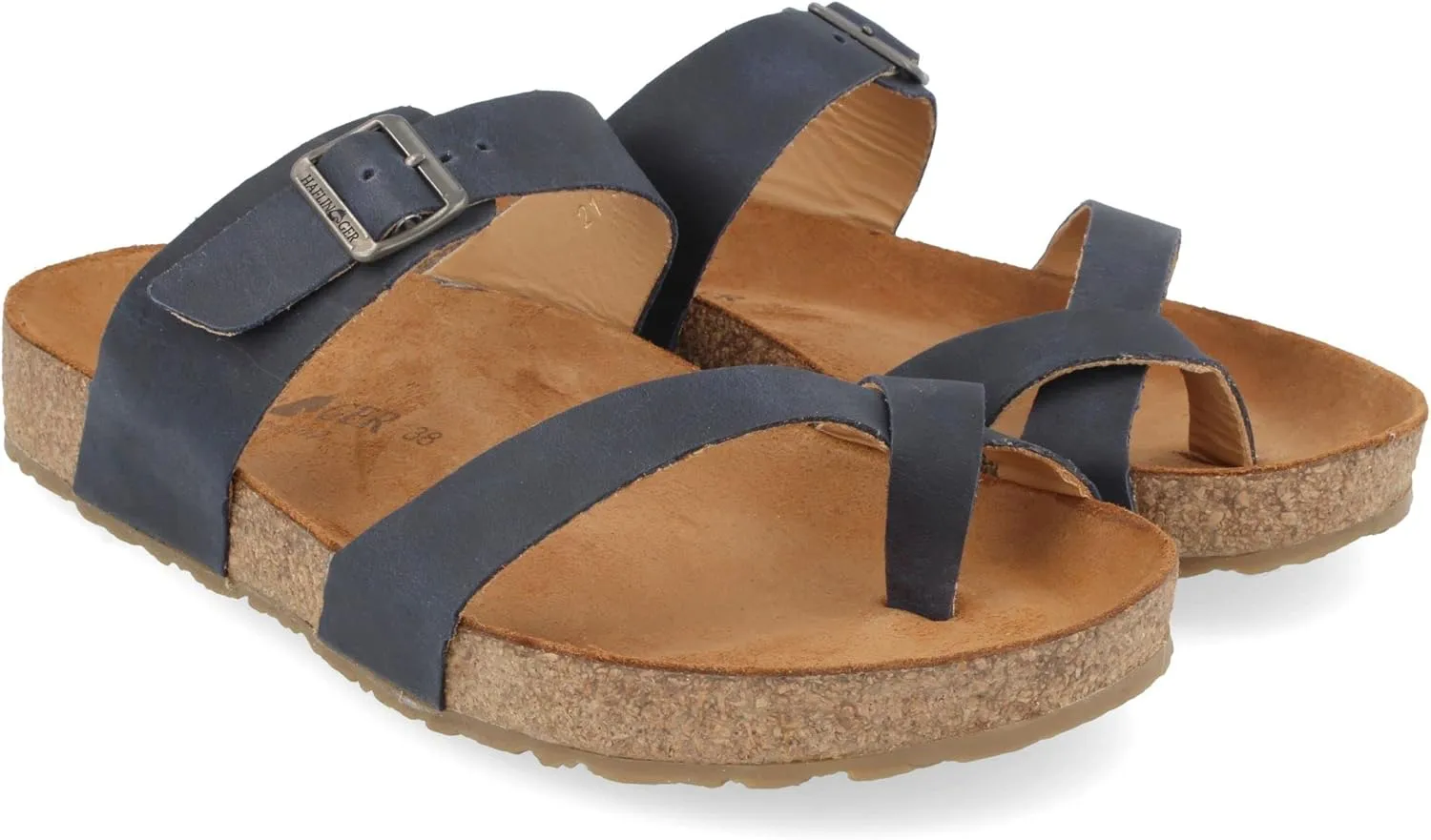 HAFLINGER Unisex-Adult Summer Leather Comfort Anatomic Footbeds Straps Juno Sandals