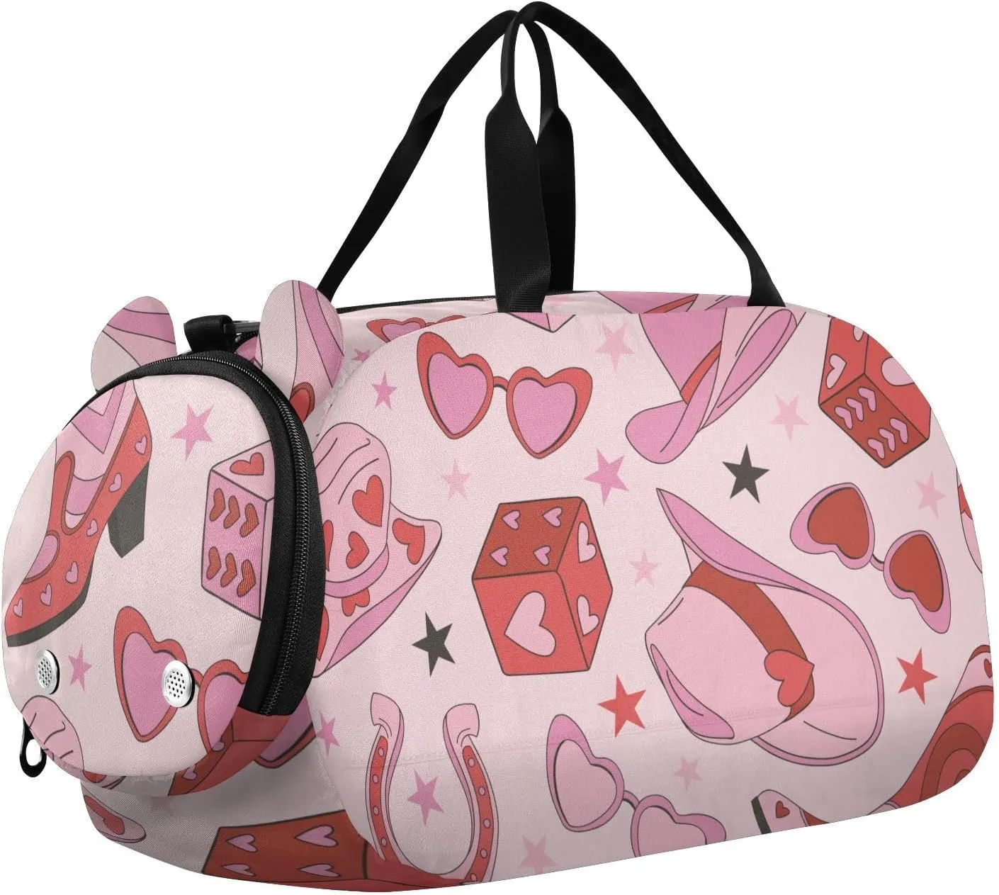 Hat Boots Horseshoe Duffel Bags for Boys Small Gym Bags for Teens Dance Bag for Girls