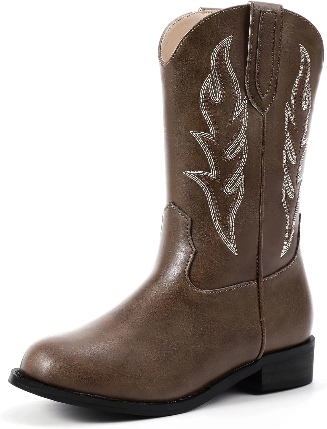 Hehainom Girls Cowgirl Boots for Toddler Cowgirl Booties Little Big Kids Western Mid Calf Riding Shoes Boys Cowboy Boots