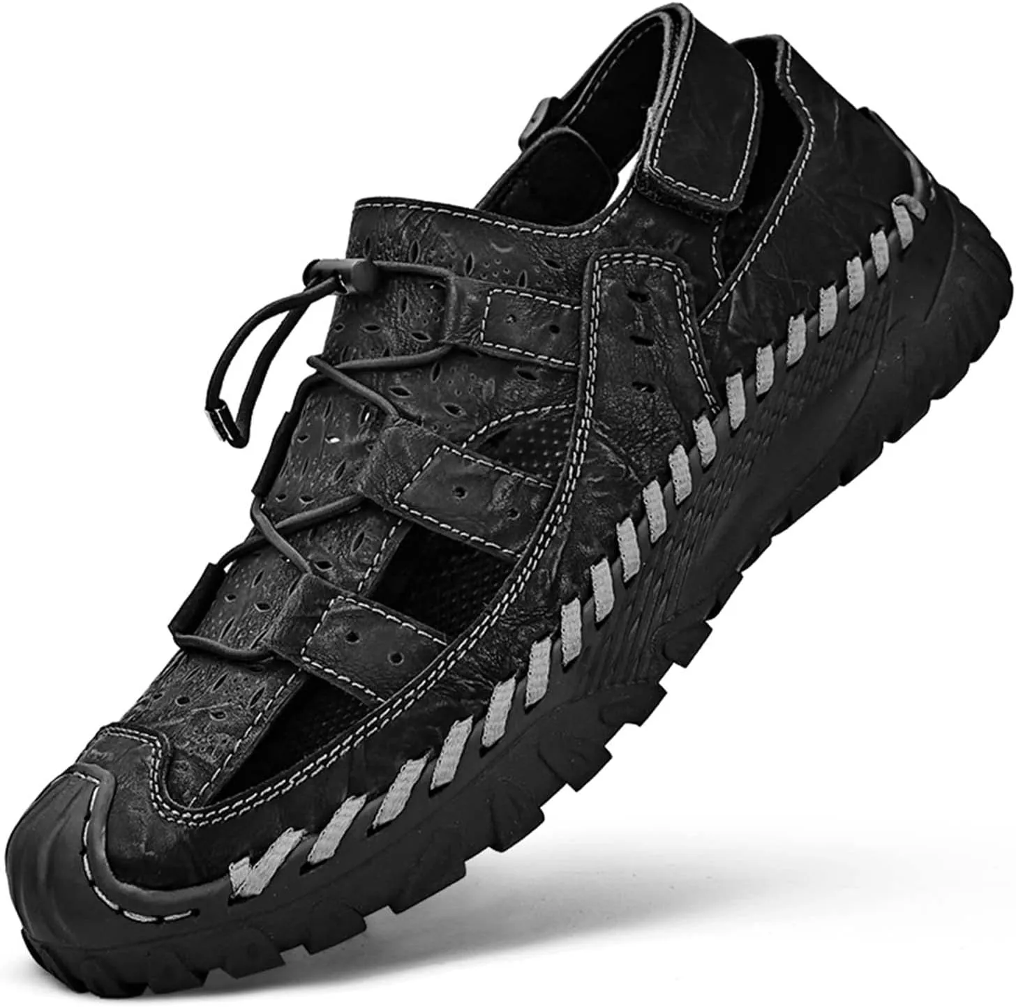 HESBITEUL Mens Sport Sandals Outdoor: Non-Slip MD Slide for Trail Hiking