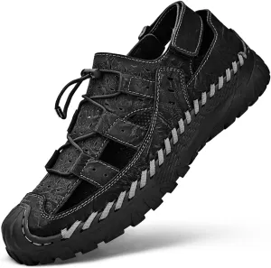 HESBITEUL Mens Sport Sandals Outdoor: Non-Slip MD Slide for Trail Hiking