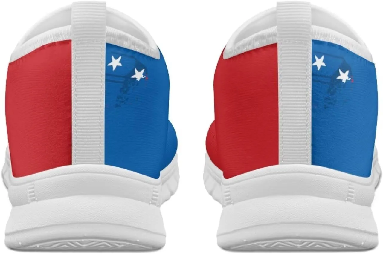 Howilath Flag Print Mens Slip on Shoes Casual Running Sneakers Anti-Skid Loafers with EVA Sole