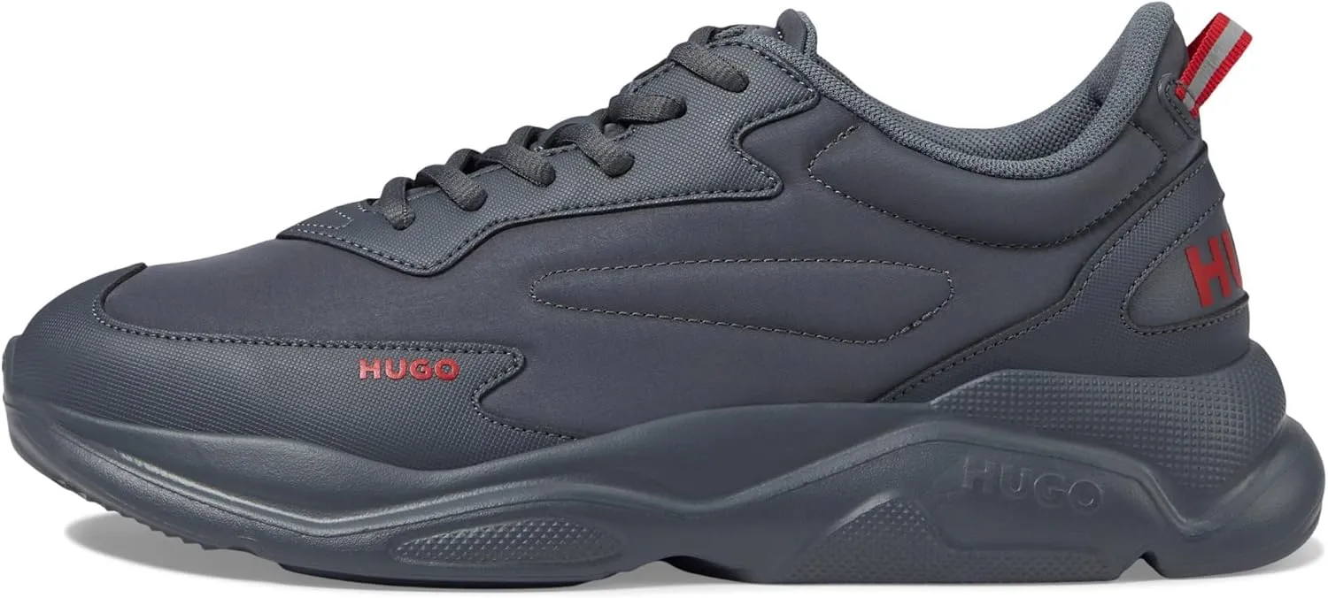 HUGO Men's Running Style Sneakers with Thick Rubber Sole