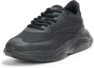 HUGO Men's Running Style Sneakers with Thick Rubber Sole
