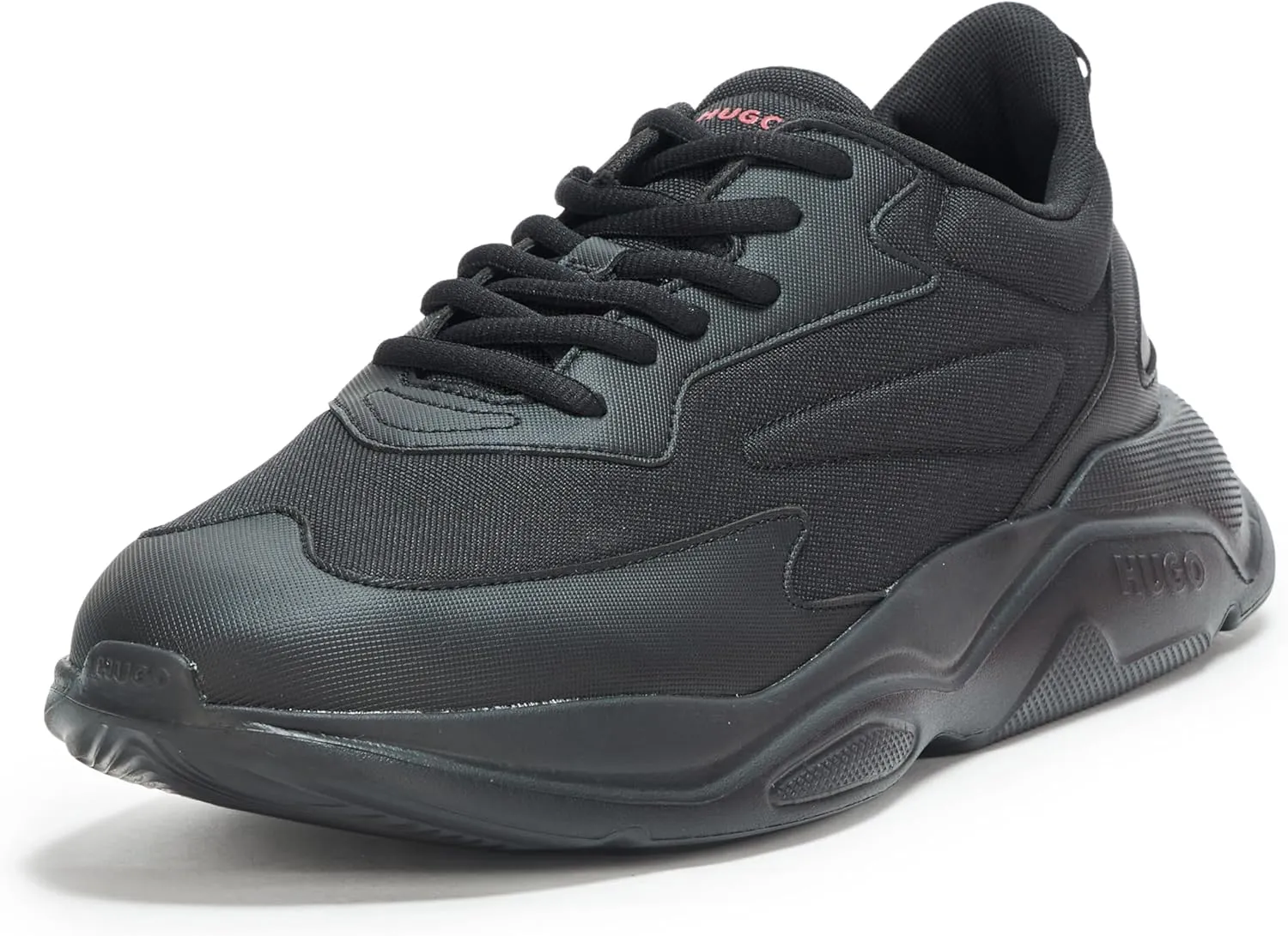 HUGO Men's Running Style Sneakers with Thick Rubber Sole