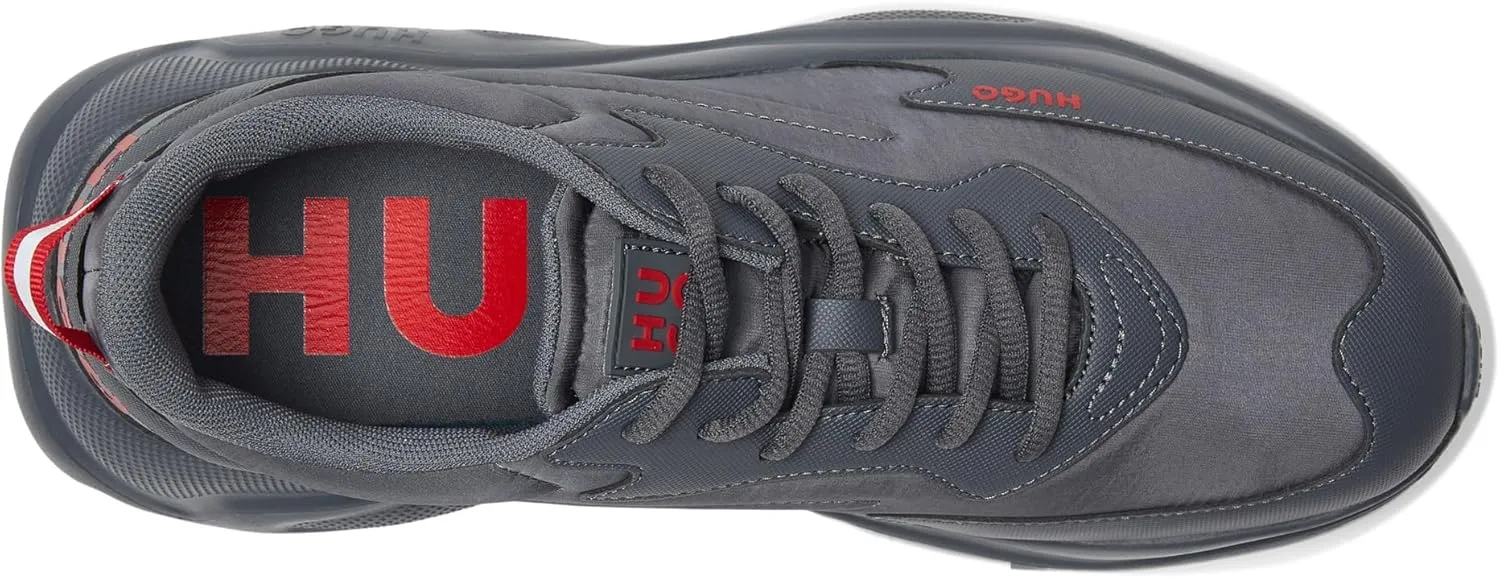 HUGO Men's Running Style Sneakers with Thick Rubber Sole