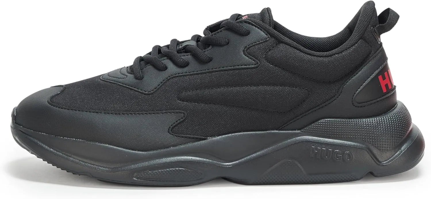 HUGO Men's Running Style Sneakers with Thick Rubber Sole