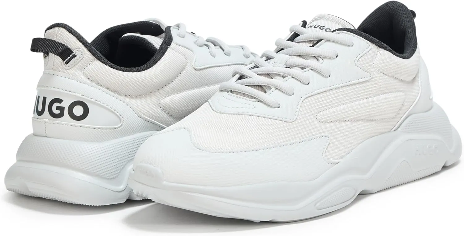 HUGO Men's Running Style Sneakers with Thick Rubber Sole