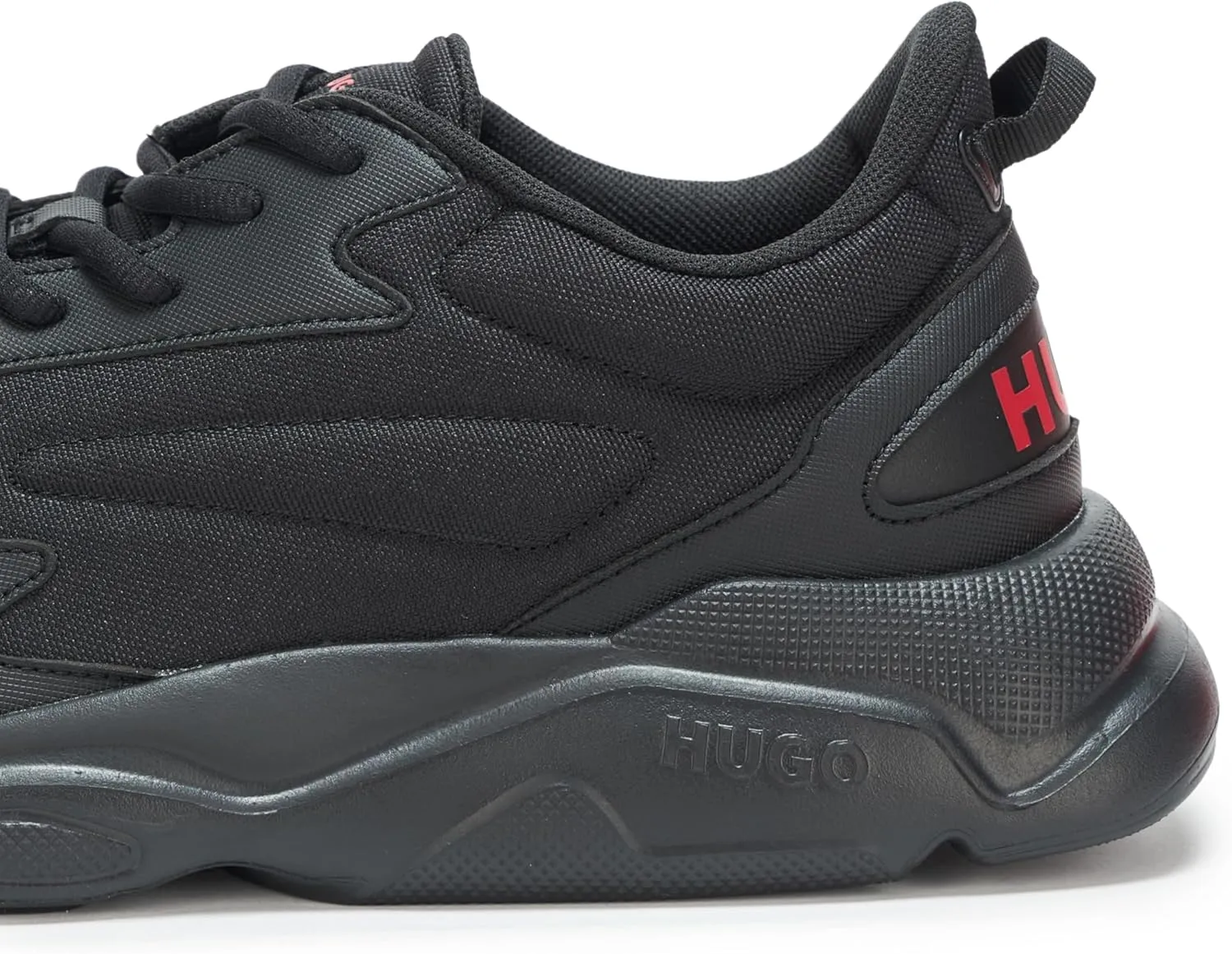 HUGO Men's Running Style Sneakers with Thick Rubber Sole