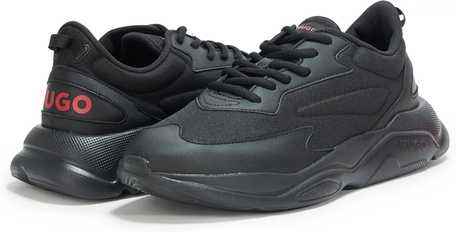 HUGO Men's Running Style Sneakers with Thick Rubber Sole