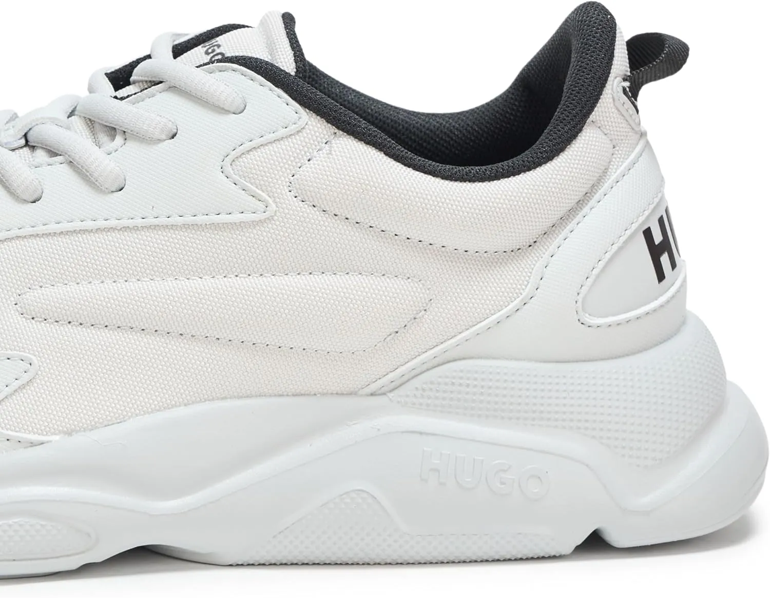 HUGO Men's Running Style Sneakers with Thick Rubber Sole