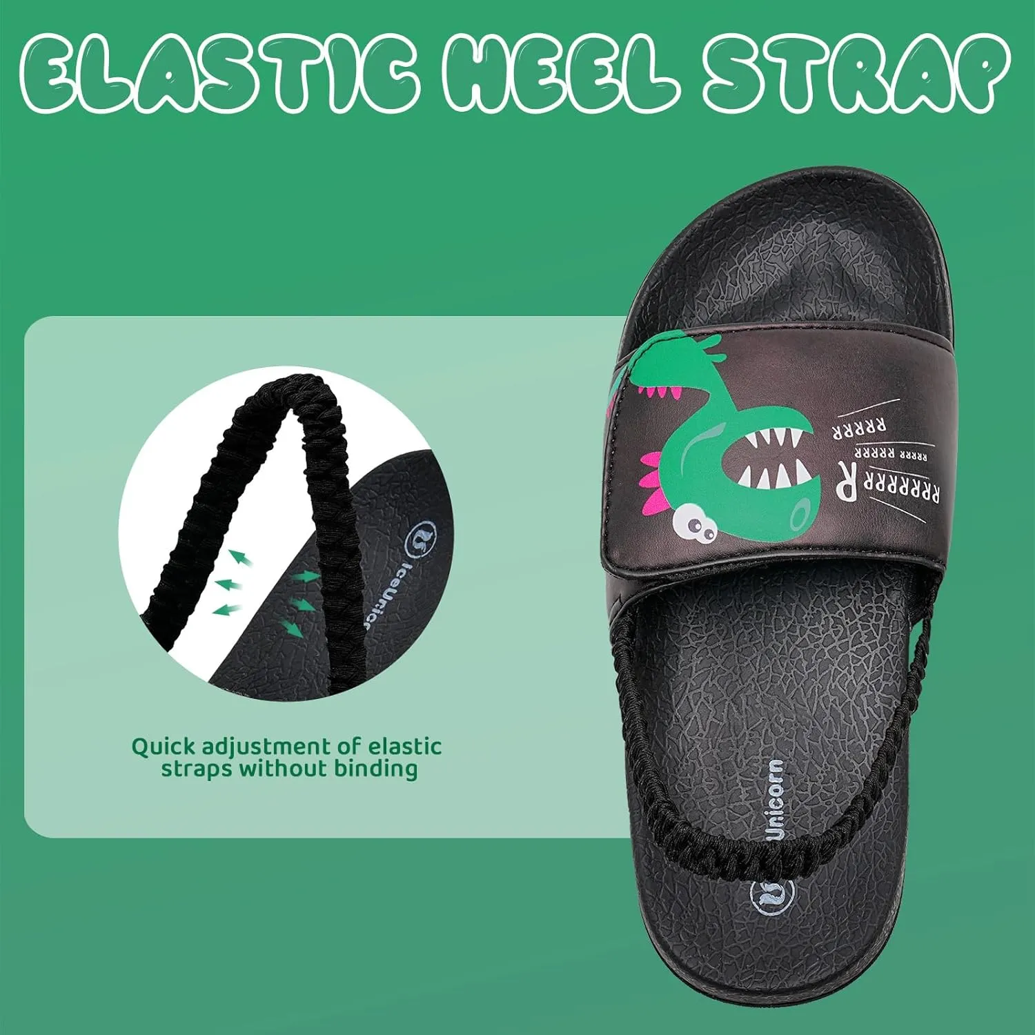IceUnicorn Kids Girls Slide Sandals Toddler Slippers Boys Non-slip Summer Casual Beach Water Shoes for Indoor & Outdoor