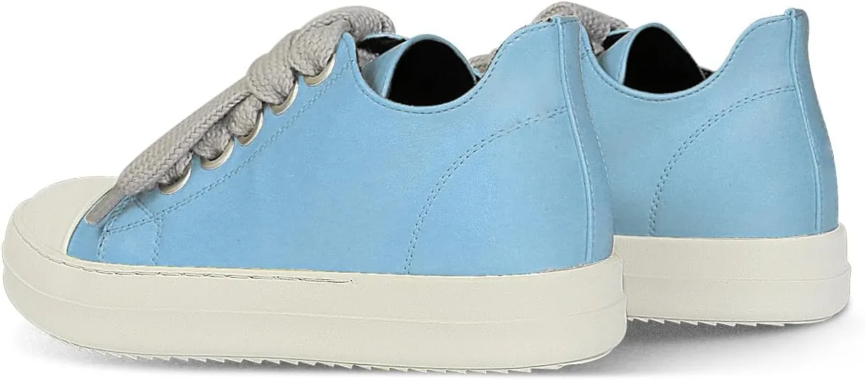 IMPREMEY Women's Low top Sneakers Fashion Thick Strap Leather Walking Shoes.