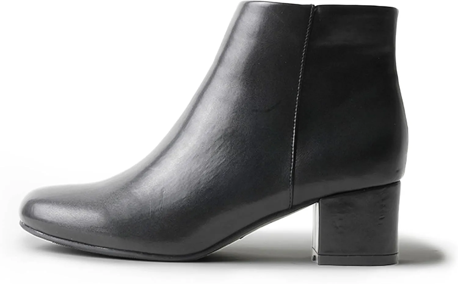 J. Adams Low Heel Zip Up Round Toe Ankle Bootie - Jody